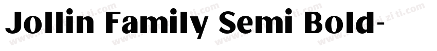 Jollin Family Semi Bold字体转换